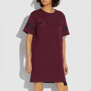 Coach x Champion Collab T-shirt dress purple reversible limited edition cotton L